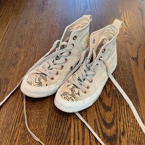 Converse Cream High-Top Sneakers
